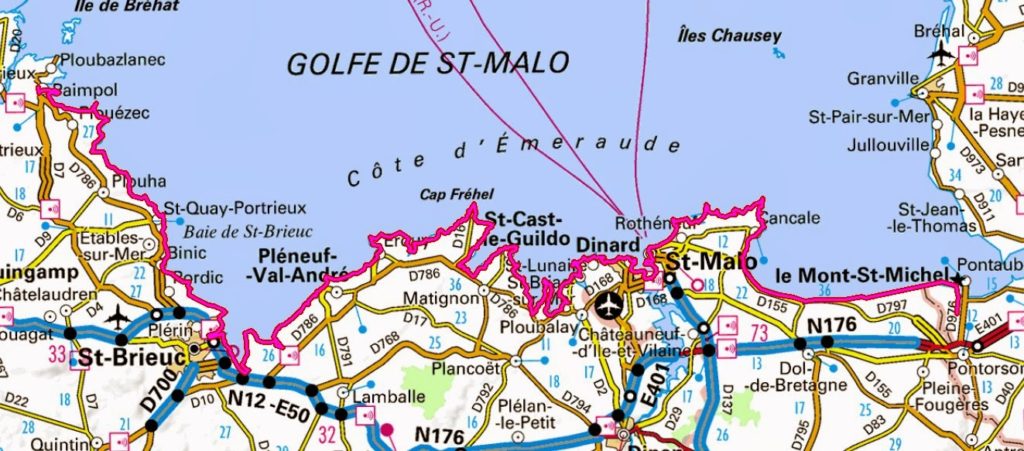 Le GR34 : chemin des douaniers (topo et IGN)