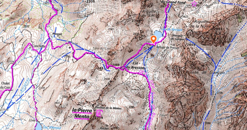 carte ign de la pierra menta